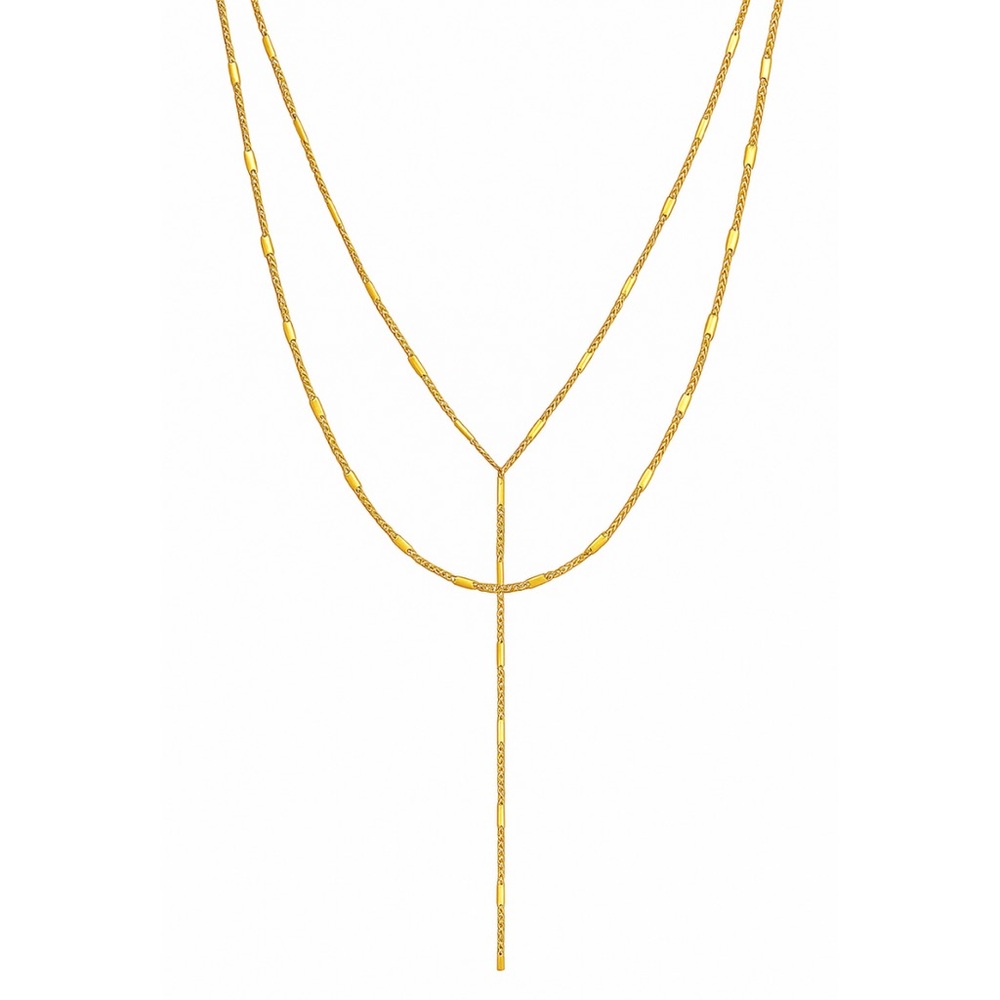Ellie Vail Camilla lariat necklace in gold